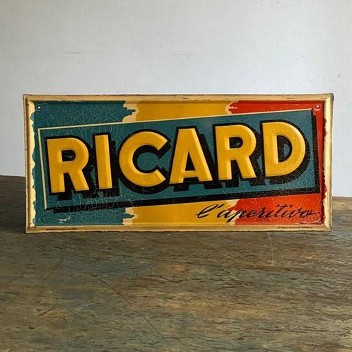 Ricard LAperitivo - De Andreis - Reclamebord - Metaal, Antiek en Kunst, Antiek | Wandborden en Tegels