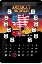 Americas highway route 66 reclamebord, Verzamelen, Merken en Reclamevoorwerpen, Ophalen of Verzenden, Nieuw