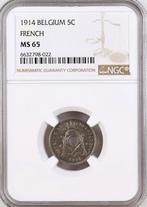 België. Albert I. 5 Cents 1914 Franstalig (Zonder