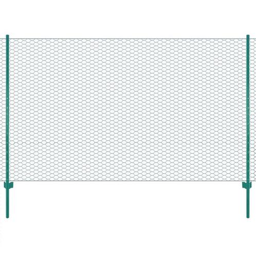 Draadgaashek met Palen 25x2m | Tweedekansje | OP=OP, Tuin en Terras, Gaas en Draad, 20 meter of meer, Gaas, Nieuw, Ophalen of Verzenden