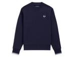 Fred Perry - Crew Neck Sweatshirt - Donkerblauwe Sweater - S, Nieuw