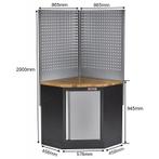 Hoekstuk garageserie met hardhouten werkblad en, Ophalen of Verzenden, Nieuw