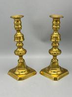 Prachtig paar Engelse messing kandelaren uit de jaren 30 -
