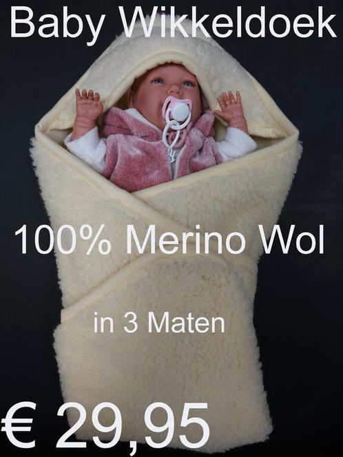 Baby Wikkeldoek Wikkeldeken 100% Merino Wol 3 Maten € 29,95, Kinderen en Baby's, Dekens, Slaapzakjes en Inbakerproducten, Nieuw