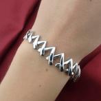 Witgouden fantasie schakel armband | 20 cm (gouden armband), Ophalen of Verzenden, Gebruikt, Overige kleuren, Goud