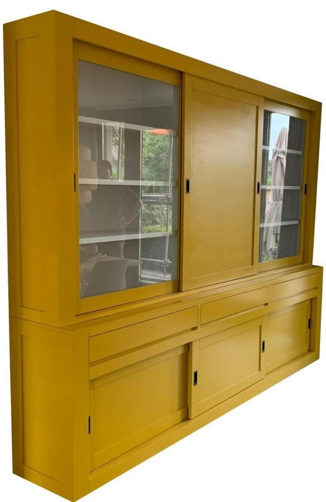Buffetkast honinggeel Schagen 300 x 240cm dichte middendeur, Huis en Inrichting, Kasten | Buffetkasten, Ophalen of Verzenden