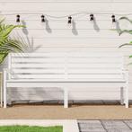 vidaXL Tuinbank 203,5x48x91,5 cm massief grenenhout wit, Tuin en Terras, Tuinbanken, Verzenden, Nieuw