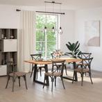 vidaXL Eettafel rechthoekig 200x100x74 cm massief eikenhout, Huis en Inrichting, Tafels | Eettafels, Verzenden, Nieuw