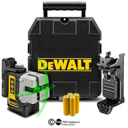 DeWALT DW089CG 3-Lijns Laser Groen | Haakse hoek uitzetten!, Doe-het-zelf en Verbouw, Meetapparatuur, Nieuw, Ophalen of Verzenden
