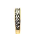 Gouden ring pavé gezet met diamanten | 0,37 ct. (pave), 18 tot 19, Gebruikt, Overige kleuren, Ophalen of Verzenden