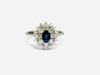 Ring - 18 karaat Witgoud - 2.25ct. tw. Saffier - Diamant -, Nieuw