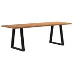 vidaXL Eettafel met natuurlijke rand 240x80x74 cm massief, Huis en Inrichting, Tafels | Eettafels, Verzenden, Nieuw
