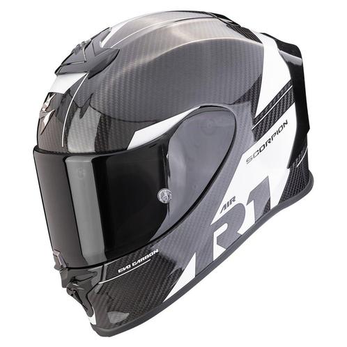 Scorpion EXO-R1 Evo Carbon Air Rally Zwart-Wit Integraalhelm, Motoren, Kleding | Motorhelmen, Integraalhelm, Heren, XS, Nieuw met kaartje