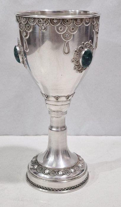 Drinkglas - .925 zilver - Joodse Kiddush-beker, Antiek en Kunst, Antiek | Goud en Zilver