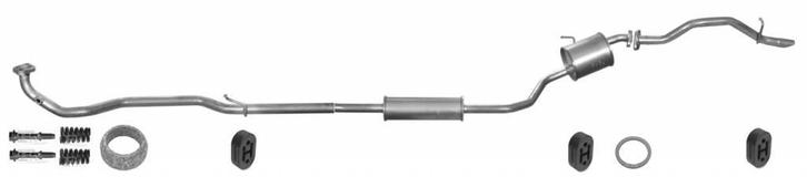 Complete uitlaat Middendemper + Einddemper Daihatsu Cuore 1., Auto-onderdelen, Uitlaatsystemen, Nieuw, Verzenden