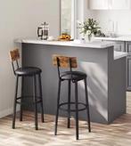 Set van 2 Barkrukken – Industrieel PU-Leder & Staal, 75 cm, Huis en Inrichting, Keuken | Keukenelementen, Verzenden, Nieuw