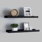 vidaXL Fotoplanken 2 st 40x9x3 cm MDF zwart, Huis en Inrichting, Verzenden, Nieuw