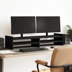 vidaXL Monitorstandaard 100x27x20 cm bewerkt hout zwart, Verzenden, Nieuw