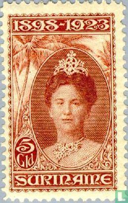 Suriname - Regeringsjubileum Wilhelmina 1898-1923 - 1923, Postzegels en Munten, Postzegels | Suriname, Verzenden