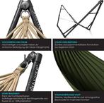 Hangmat met standaard - Opvouwbaar - Tot 120kg -  Khaki - KE, Tuin en Terras, Hangmatten, Verzenden, Zo goed als nieuw