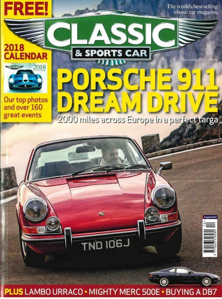 CLASSIC AND SPORTSCAR PORSCHE 911 MERCEDES 500E AUSTIN DB7, Boeken, Auto's | Folders en Tijdschriften, Gelezen, Algemeen, Verzenden