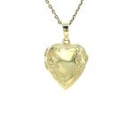 Gouden vintage hart medaillon met gravure 14 kt, Sieraden, Tassen en Uiterlijk, Kettinghangers, Ophalen of Verzenden, Nieuw