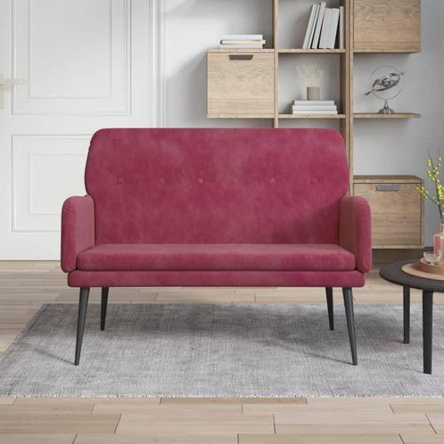 vidaXL Bankje 108x79x79 cm fluweel wijnrood, Huis en Inrichting, Banken | Bankstellen, Nieuw, Minder dan 150 cm, Stof, Verzenden