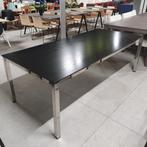 LUXE vergadertafel met zwart blad en schade - 220x100 cm, Ophalen of Verzenden, Nieuw in verpakking