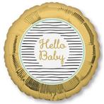 Helium Ballon Hello Baby Leeg 43cm, Verzenden, Nieuw