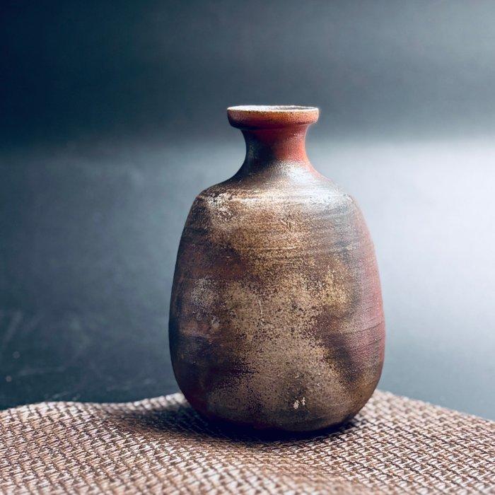 Flesvaas - Steengoed, ongeglazuurd, houtgestookt - Japan -, Antiek en Kunst, Antiek | Overige Antiek