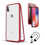 iPhone Xs Max Rood Magnetisch Voor + Achter Hoesje + Tempere, Ophalen of Verzenden, Nieuw