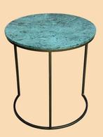 Bijzettafel - Marmer, Metaal - Hoogwaardige natuursteen