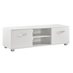 Tv meubel Laugar met planken  120x40x38 cm wit, Huis en Inrichting, Kasten | Televisiemeubels, Verzenden, Nieuw