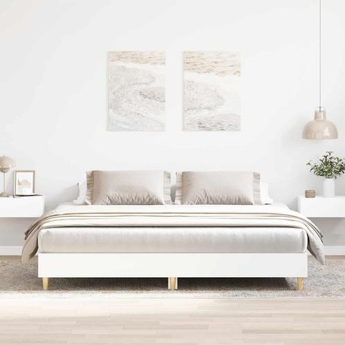 vidaXL Bedframe zonder matras 160x200 cm spaanplaat wit, Huis en Inrichting, Slaapkamer | Bedden, 160 cm, 200 cm, Wit, Tweepersoons
