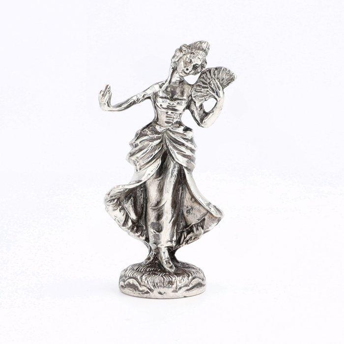 Carlo Camusso - Danseres - Miniatuur beeldje - .925 zilver, Antiek en Kunst, Antiek | Goud en Zilver