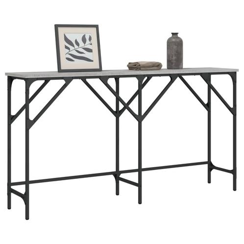 vidaXL Wandtafel 140x29x75 cm bewerkt hout grijs sonoma, Huis en Inrichting, Tafels | Bijzettafels, Nieuw, Verzenden