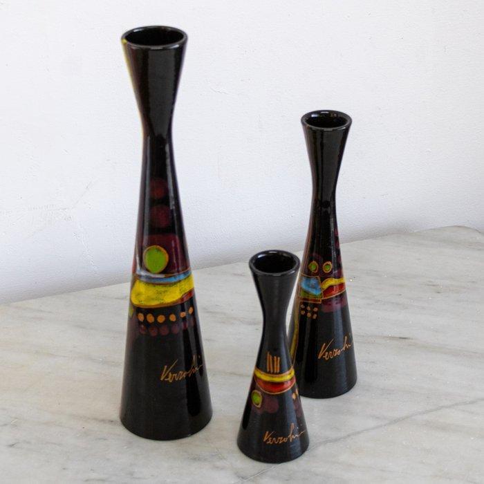 Verzolini - Vaas - Keramiek - Triade van vazen in glanzende, Antiek en Kunst, Kunst | Designobjecten