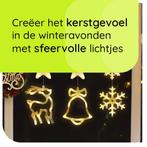 Kerstverlichting Raam Kerstbel, Rendier, Sneeuwvlokken -, Diversen, Kerst, Verzenden, Nieuw