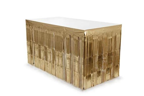 Tafelrok Luxery Gold 300x80cm, Hobby en Vrije tijd, Feestartikelen, Nieuw, Ophalen of Verzenden