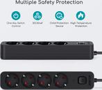 Stekkerdoos - Verlengsnoer - Verlengkabel - 5M - Zwart - Aig, Verzenden, Zo goed als nieuw