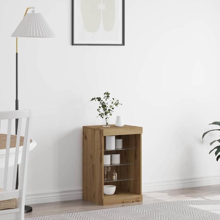 vidaXL Dressoir artisanaal eikenkleurig 41 x 37 x 67 cm, Huis en Inrichting, Kasten | Dressoirs, Nieuw, Minder dan 50 cm, Overige houtsoorten