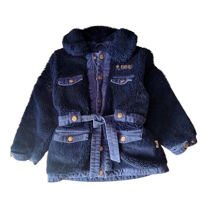 Mini Rodini Navy Blue Teddy Jacket, Size 6-7 Years, Kinderen en Baby's, Kinderkleding | Overige, Verzenden