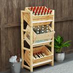TRUUSK Drankkrattenrek Voor 3 Drankkratten, Drankrek Houten, Huis en Inrichting, Woonaccessoires | Wijnrekken, Verzenden, Nieuw