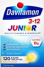 Davitamon Junior 3+ kauwtabletten banaan - 120 kauwtabletten, Verzenden, Nieuw