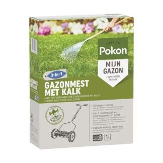 Gazonmest met kalk 3-in-1 | Pokon | 15 m² (1 kg), Tuin en Terras, Gras en Kunstgras, Nieuw, Verzenden