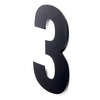 Deurbeslag | Huisnummer 3 | Intersteel | 30 cm, Doe-het-zelf en Verbouw, Hang- en Sluitwerk, Nieuw, Verzenden