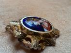 Broche - 14 karaat Geel goud - Enamel d. Art
