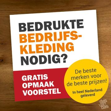 Bedrukte bedrijfskleding. De beste merken, de beste prijzen! beschikbaar voor biedingen