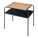 [en.casa] Bijzettafel Krødsherad 55x51x36 cm zwart en eikenk, Huis en Inrichting, Tafels | Bijzettafels, Verzenden, Nieuw
