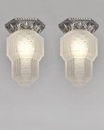 Hubens & Muller frères - Plafondlamp (2) - nickel plated